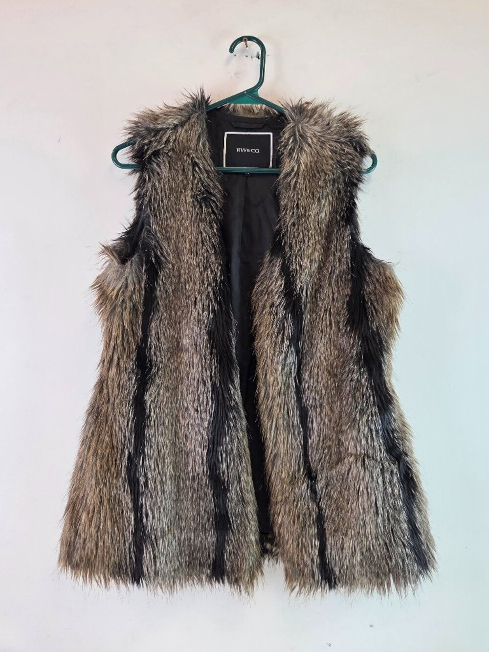 RW&Co. Faux Fur Womens Vest Size XS/S